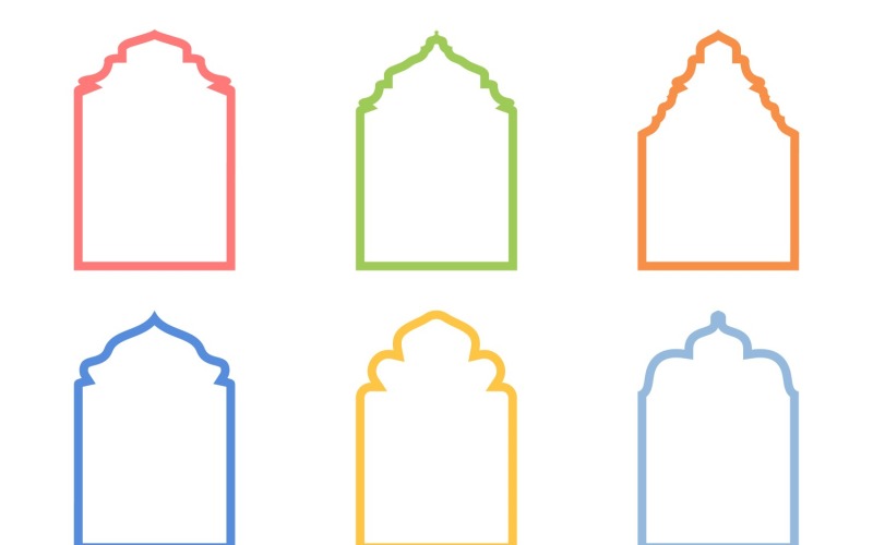 Islamic Arch Design Bold Line Set 6 - 5