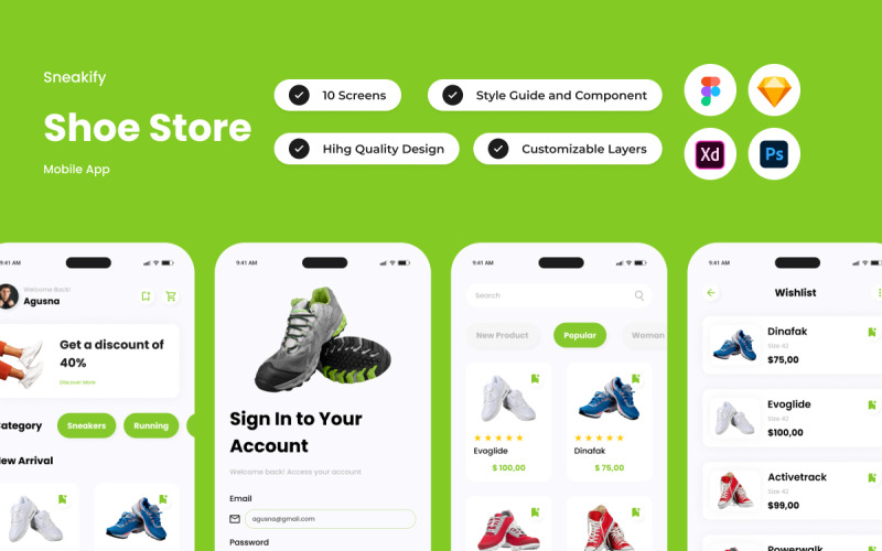 Senakify - Application mobile pour magasin de chaussures