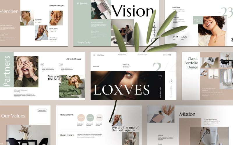 Loxves Minimal Google Slide Template