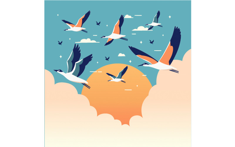 Ręcznie rysowane ilustracja Światowy Dzień Migracji