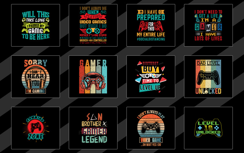 Trendy Gamer T-Shirt Design Gaming Bekleidung