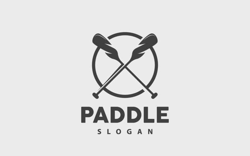 Peddel Logo Boot Ontwerp Vector Illustratie DesignV26