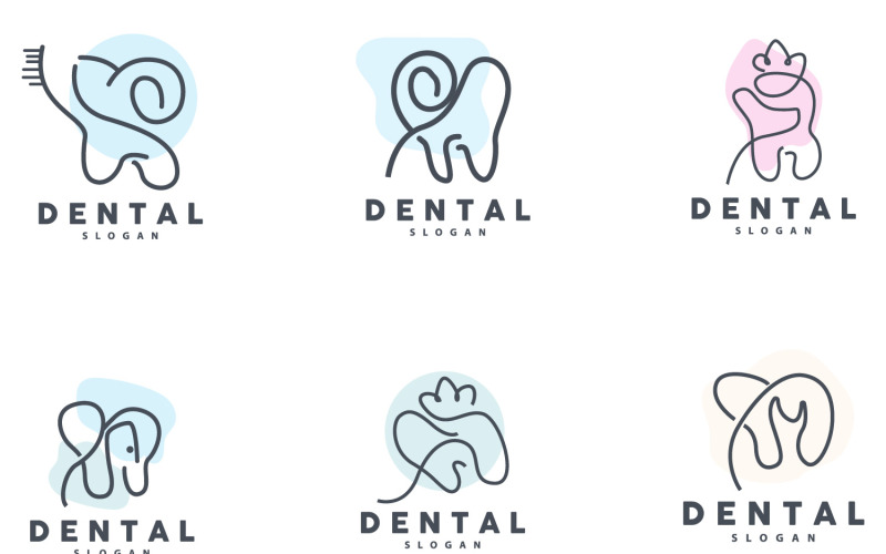 Logo del dente Dental Health Vector CareV26