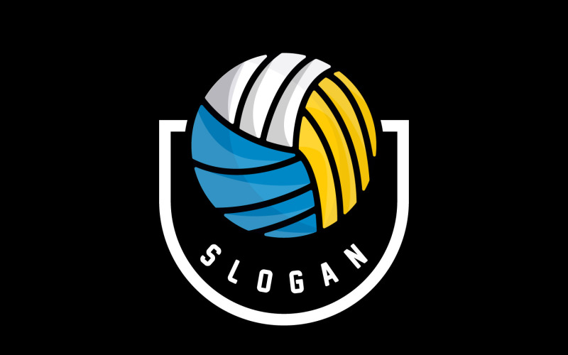 Логотип волейбола Спорт Простой дизайнV5