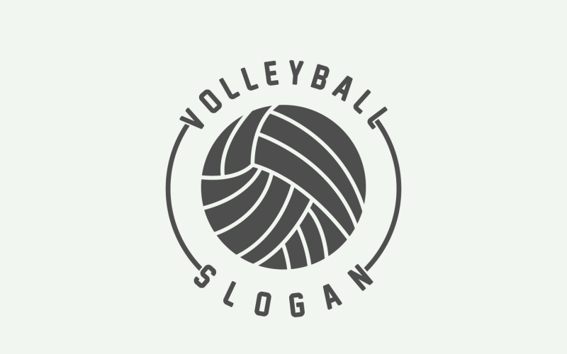 Volleyball-Logo, Sport, einfaches DesignV4