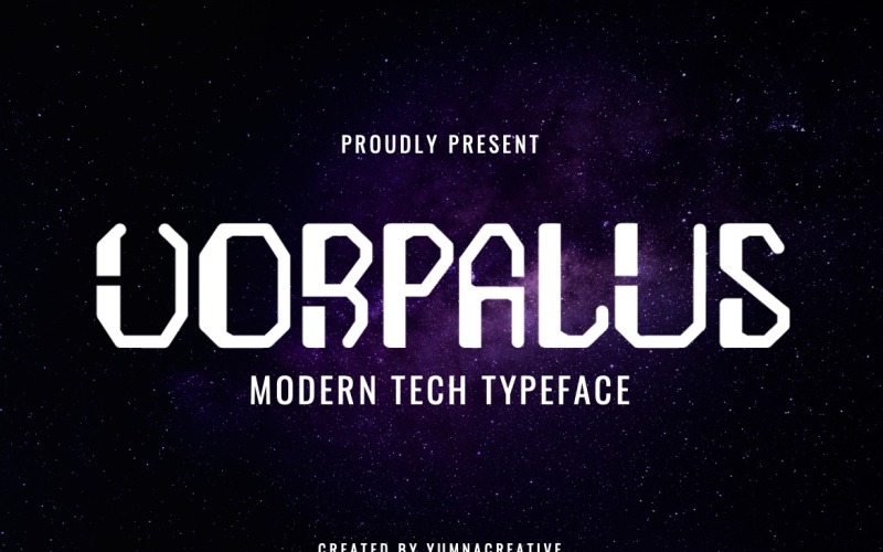 Vorpalus – Moderne technische Schriftart