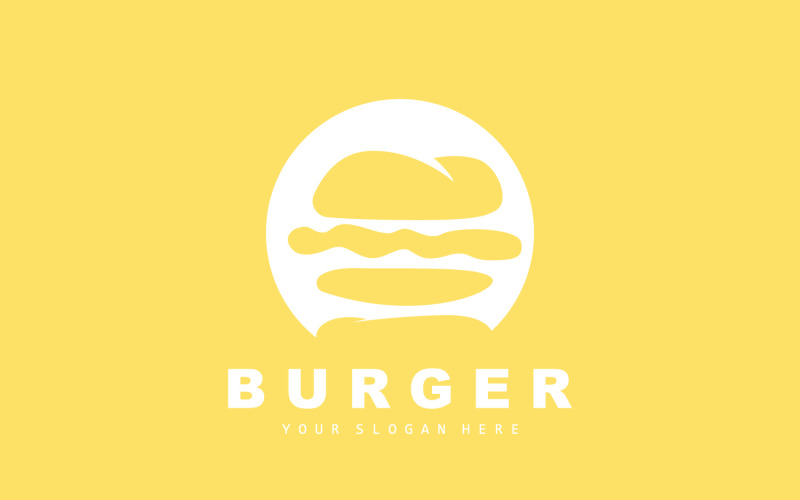 Design de logotipo de hambúrguer Fast Food HotV5