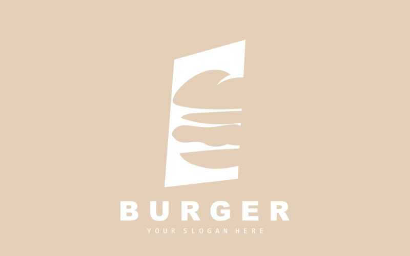 Design de logotipo de hambúrguer Fast Food HotV7