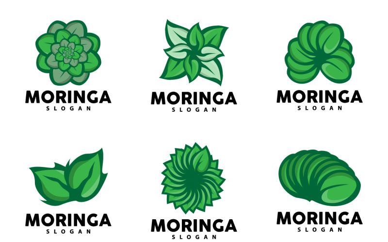 Icona del design del logo foglia verde naturaV3