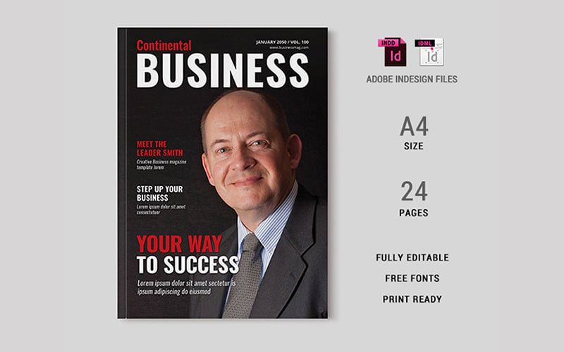 Business Magazine Template 17