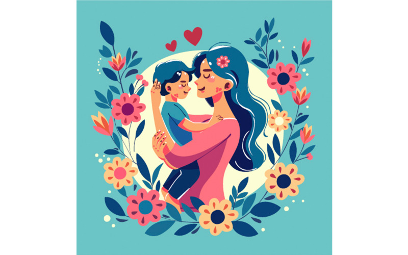 Illustrazione dello sfondo della festa della mamma