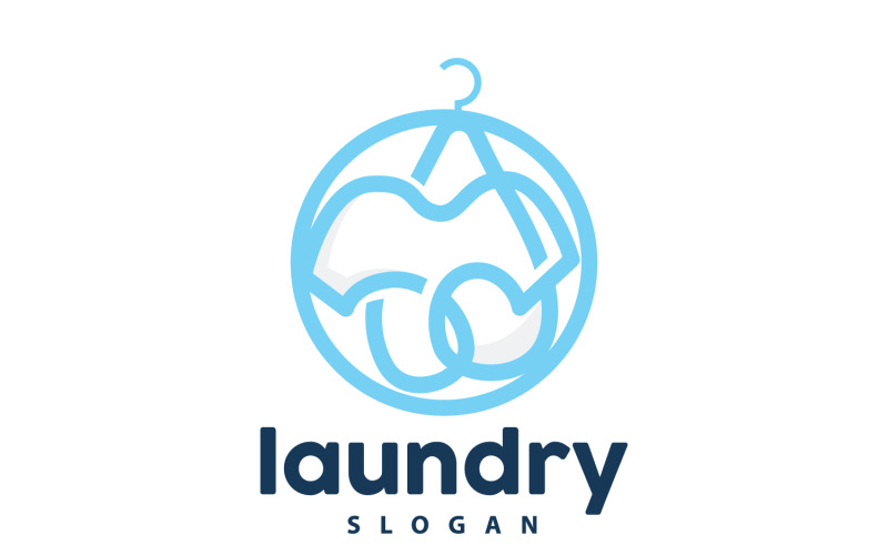 Laundry Logo Tisztítás Mosás Vector LaundryV8