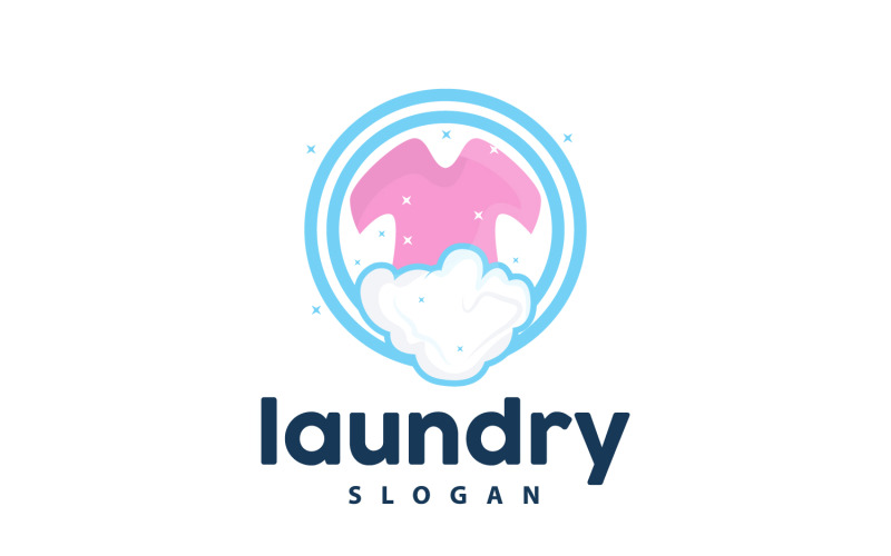 Laundry Logo Tisztítás Mosás Vector LaundryV9