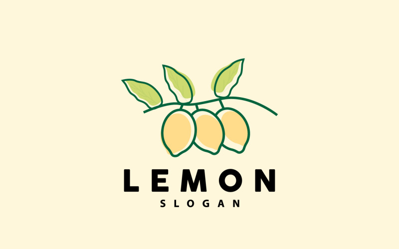 Lemon Logo Čerstvá citronová šťáva IllustrationV7