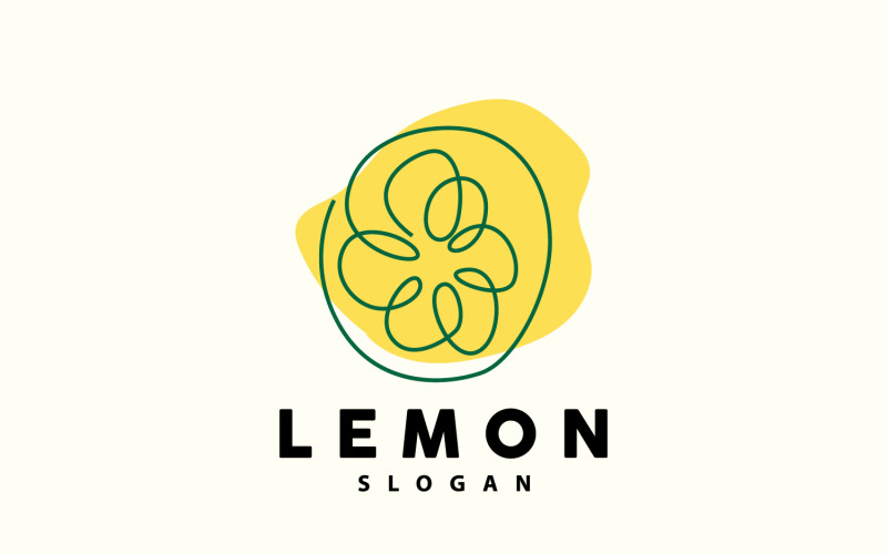 Logo del limone Succo di limone fresco IllustrationV4