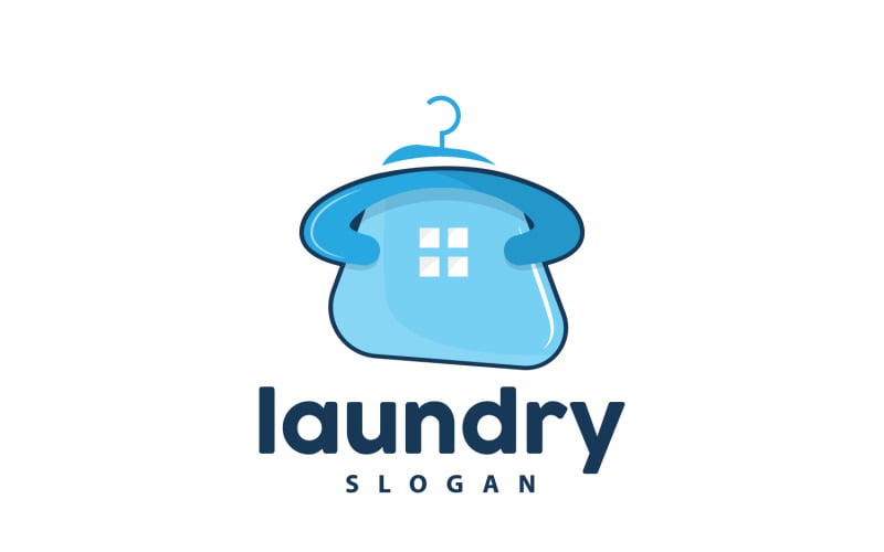 Пральня логотип очищення прання вектор LaundryV4