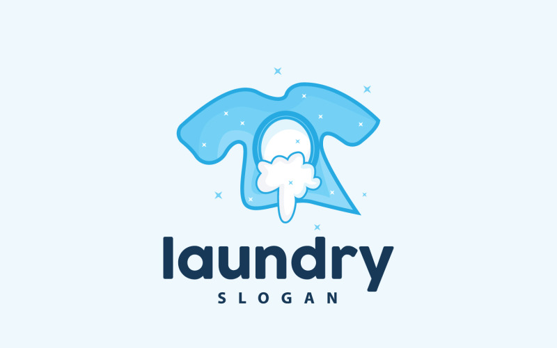 Wasserij Logo Schoonmaken Wassen Vector WasserijV3