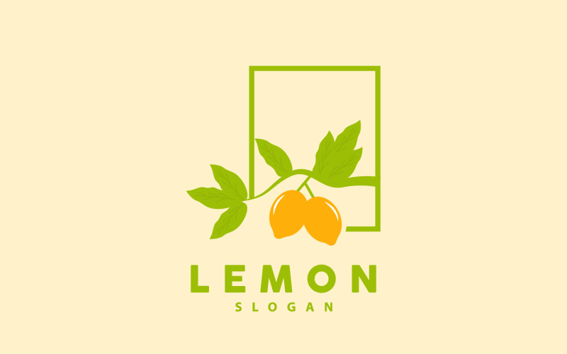 Lemon Logo Čerstvá citronová šťáva IllustrationV12