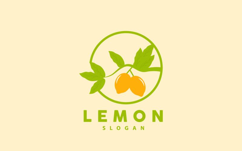 Lemon Logo Čerstvá citronová šťáva IllustrationV18
