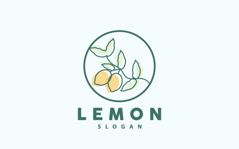 Lemon Logo Čerstvá citronová šťáva IllustrationV23