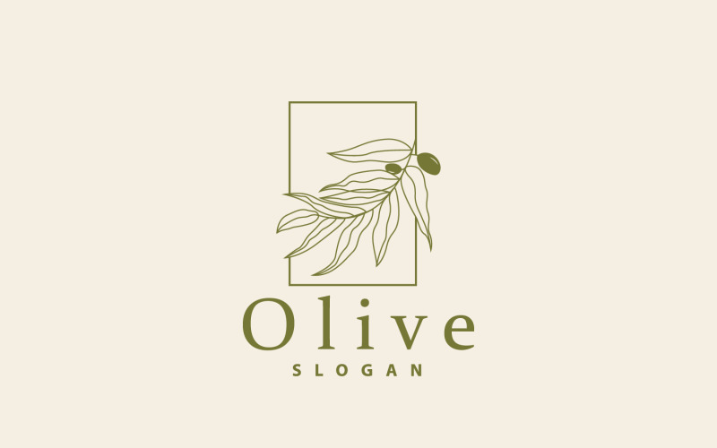 Logo de l'huile d'olive Plante à feuilles d'olivierV27