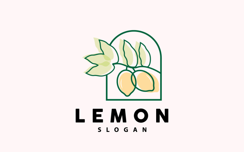 Logo del limone Succo di limone fresco IllustrationV14