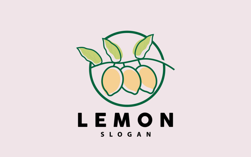 Logo del limone Succo di limone fresco IllustrationV19