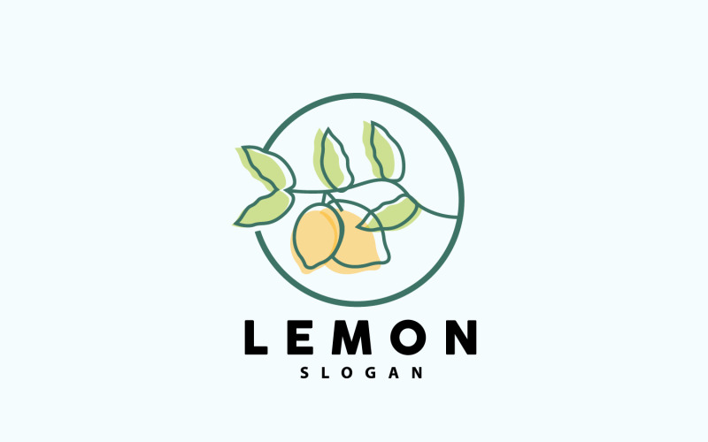 Logo del limone Succo di limone fresco IllustrationV22