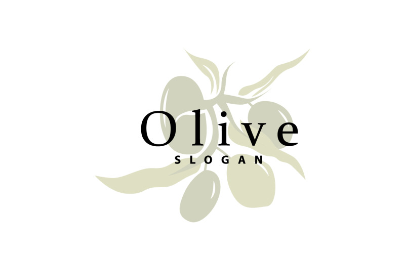 Logo olio d'oliva Foglia d'ulivo PlantV12