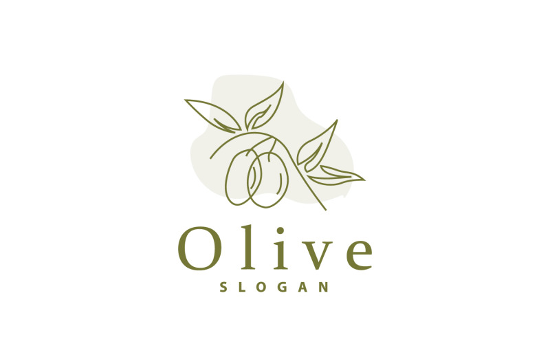 Логотип оливкового масла Оливковый лист PlantV50