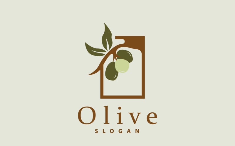 Логотип оливкової олії Оливкова рослина V29