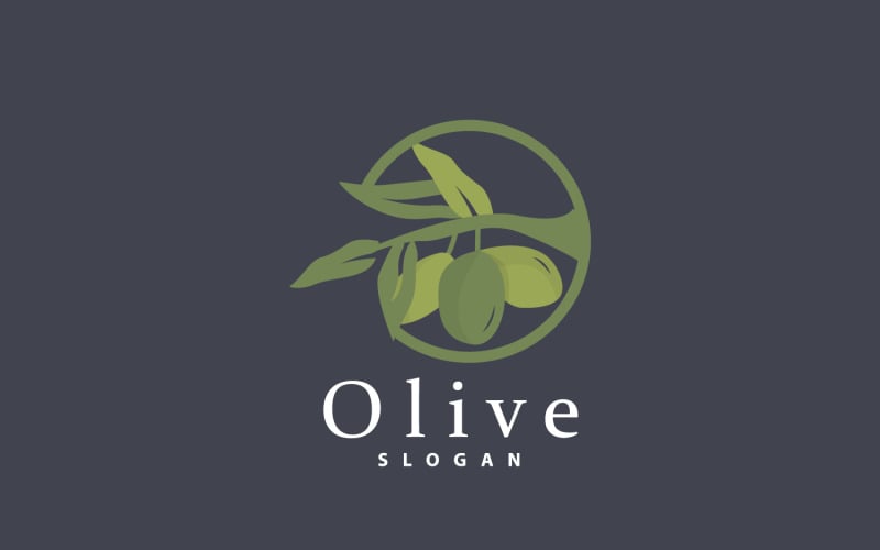 Olijfolie Logo Olive Leaf PlantV35