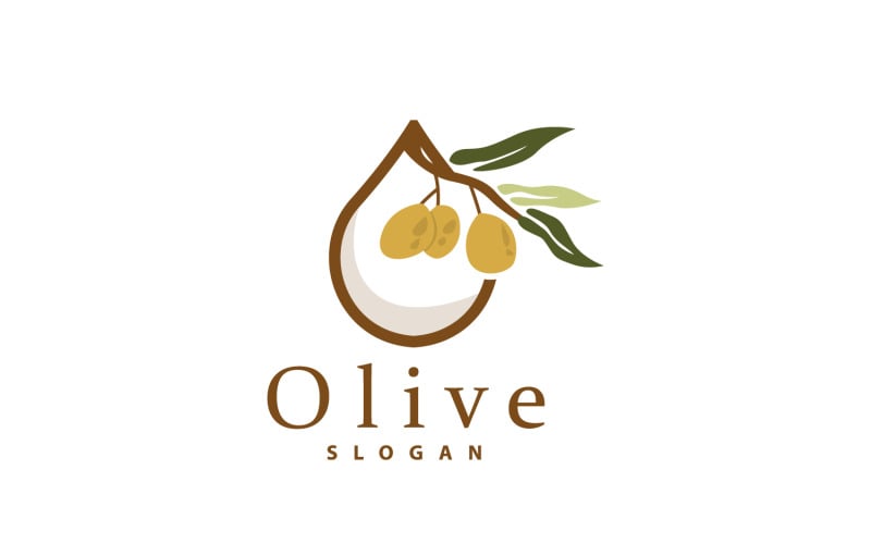 Olivenöl Logo Olivenblatt PflanzeV23