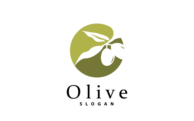 Olivolja Logotyp Olive Leaf PlantV45