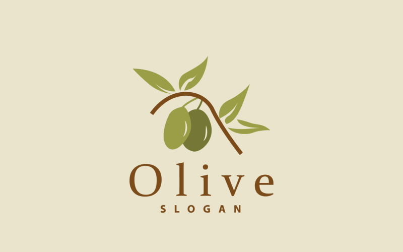 Olivový olej Logo Olive Leaf PlantV1