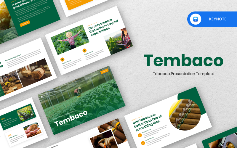 Tembaco — Шаблон Keynote для табачных изделий