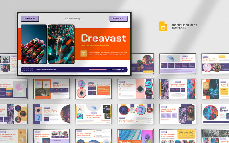 Creavast – Szórakoztató és kreatív Google Diák sablon