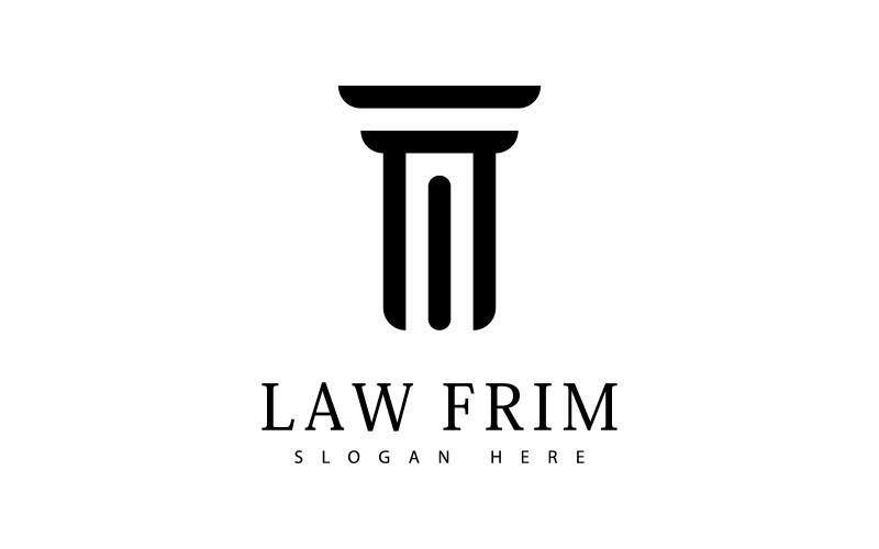 Modelo de ícone de logotipo de design de escritório de advocacia V3
