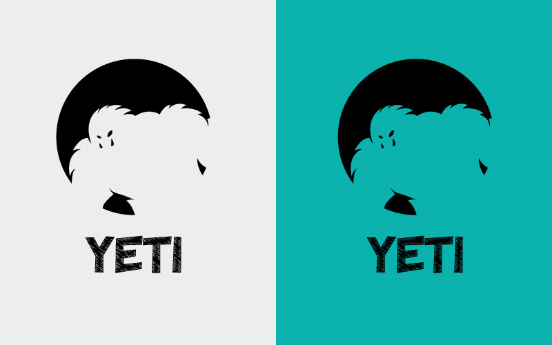 Création de logo Yeti pour les entreprises. Vecteur de logo yéti