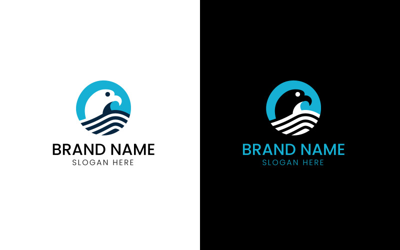 Elegante logo mascotte dell'aquila