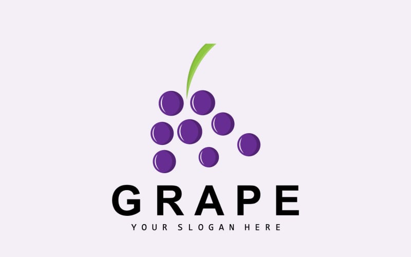 Grape Fruit Logo Style Fruit Design V1