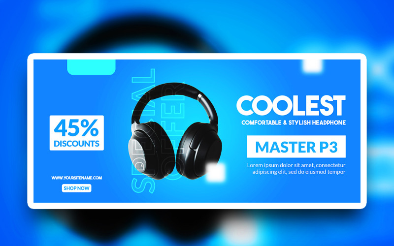 Design psd banner pubblicitario premium smart gadget