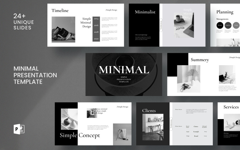 Plantilla de presentación minimalista simple_