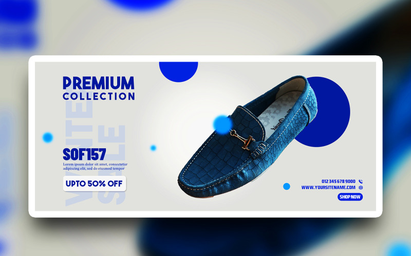 Schuhe Premium Werbebanner PSD-Design
