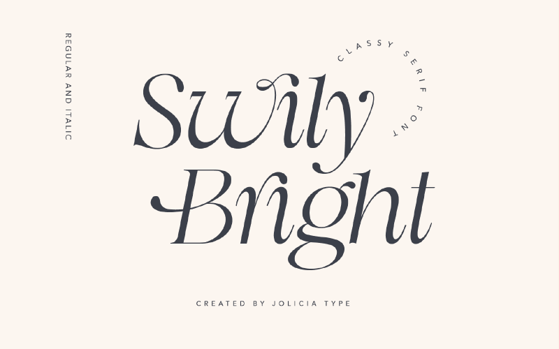 Swily Bright | Elegantní písmo