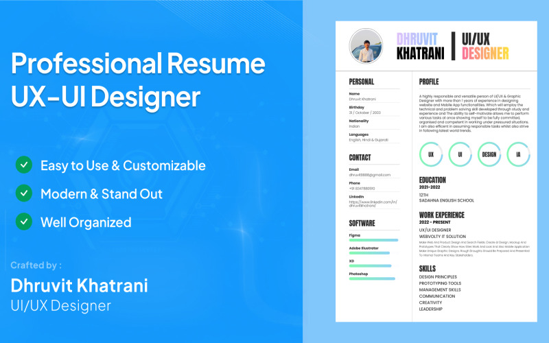Tasarımcının Özgeçmiş / CV Şablonu