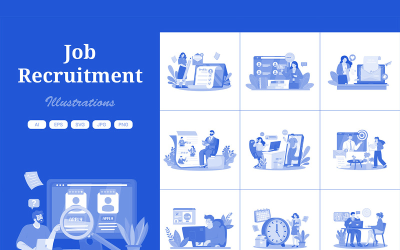 M723_Job Recruitment Ilustrace Pack