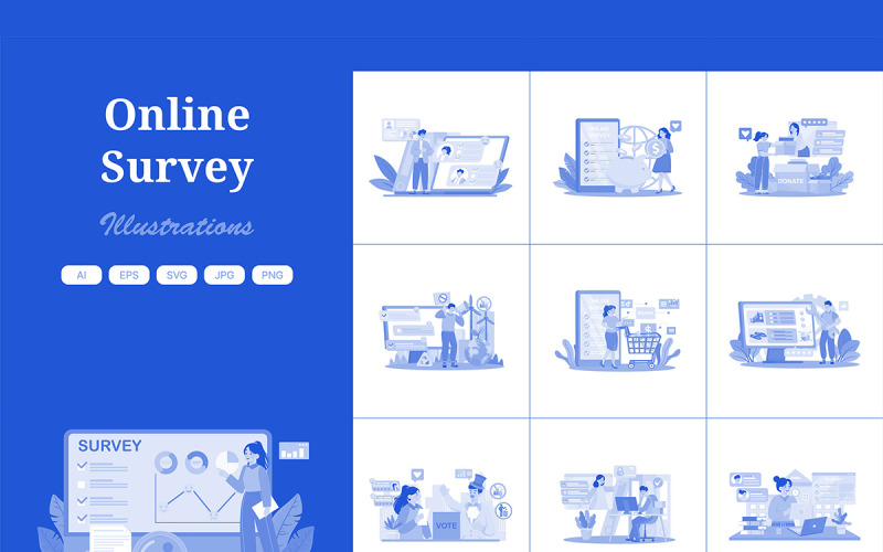 M739_ Online Survey Illustration Pack