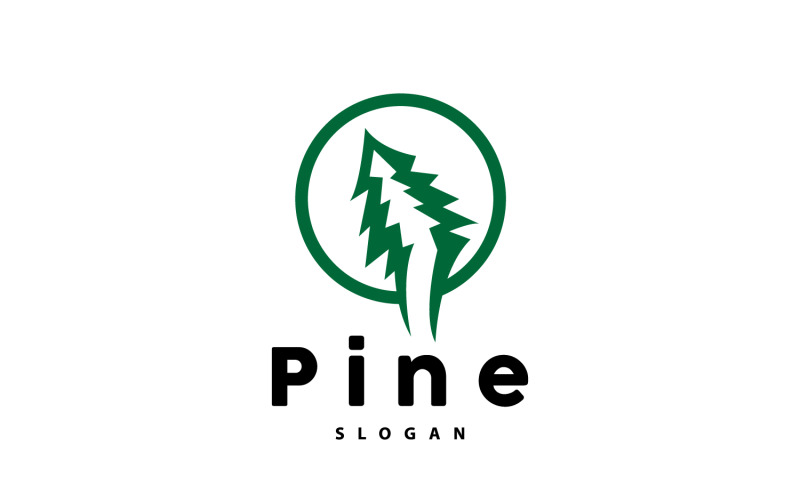 Pine Tree-logo Elegant eenvoudig ontwerpV9