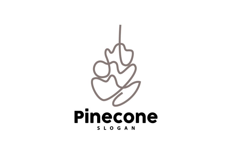 Pinecone-logo eenvoudig ontwerp Pine TreeV2